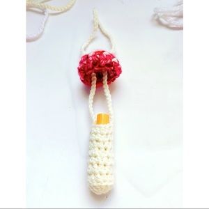 Speckled top Mushroom Handmade Crochet Chapstick holders